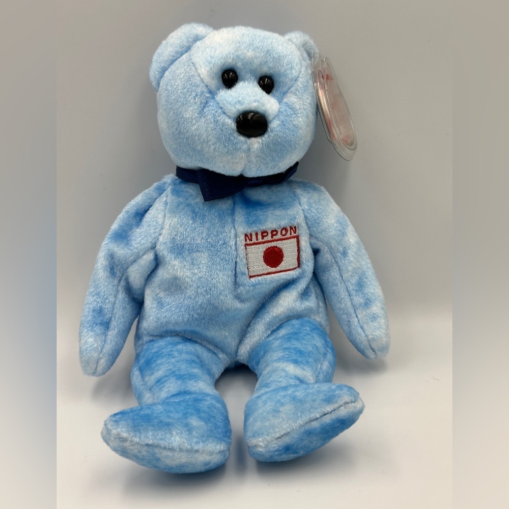 Retired Ty Beanie Baby Nipponia - (Bear Japan Country Exclusive 2000) - Picture 1 of 12